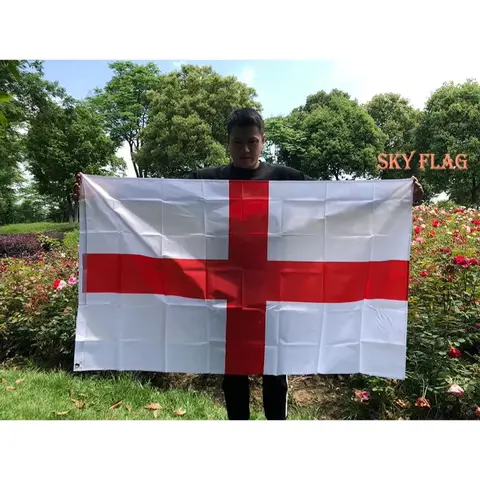 BANDEIRA SKY 90x150cm Bandeira da Inglaterra 3x5 pés Bandeira do País da Inglaterra Cruz de São Jorge Bandeira Nacional Inglesa Decoração interna e externa
