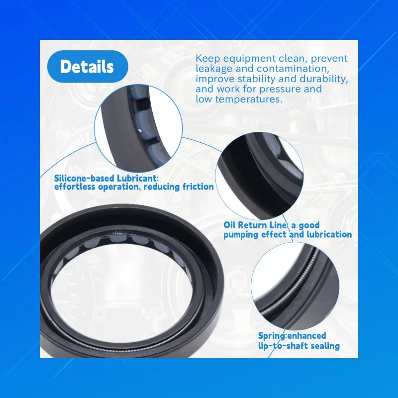 DMHUI TCV Type NBR Oil Seal 47x65x10mm Wear Resistant Precision Seal Fit for Hydraulic Pumps and Motors Replacement Parts
DMHUI TCV Type NBR Oil Seal 47x65x10mm Wear Resistant Precision Seal Fit for Hydraulic Pumps and Motors Replacement Parts