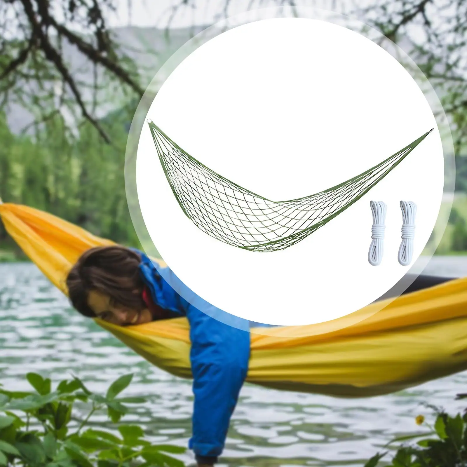 Foldable Nylon Net Hammock Portable Mesh Rope Sleeping Bed for Outdoor Travel Hiking Garden Relaxing
Foldable Nylon Net Hammock Portable Mesh Rope Sleeping Bed for Outdoor Travel Hiking Garden Relaxing