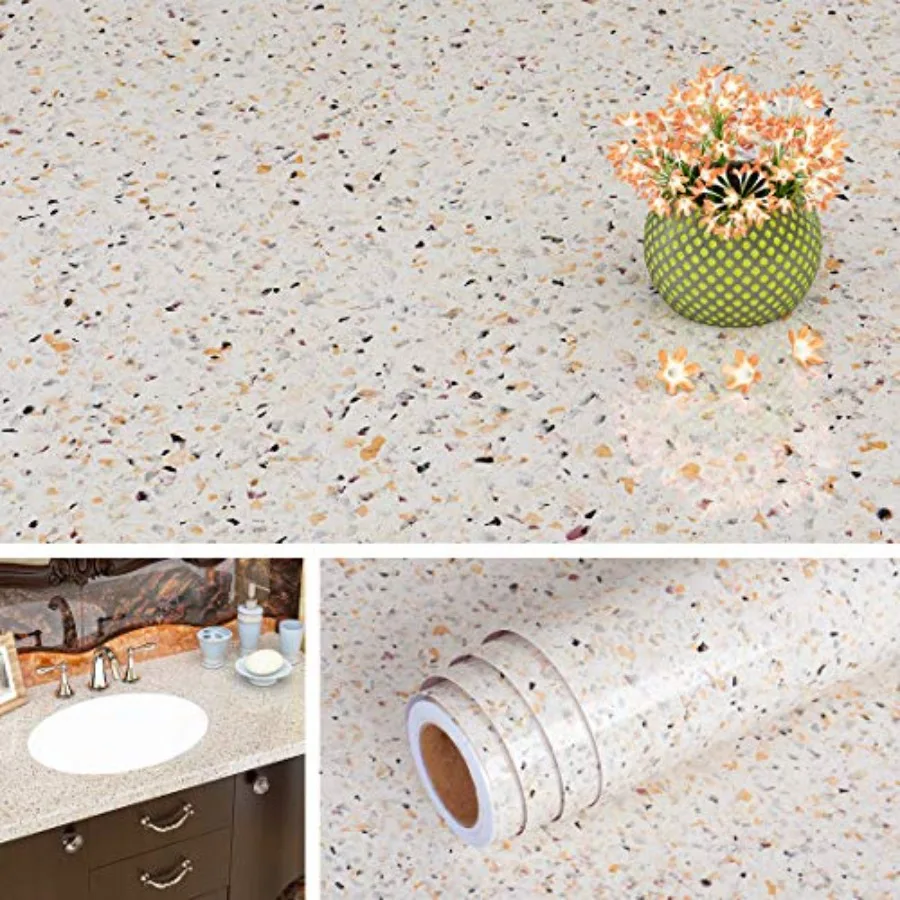 Waterproof Contact Paper Granite Gold Peel and Stick Countertops Granite Look Film Kitchen Counter Top Vyl Wrap Self Adhesive W
Waterproof Contact Paper Granite Gold Peel and Stick Countertops Granite Look Film Kitchen Counter Top Vyl Wrap Self Adhesive W