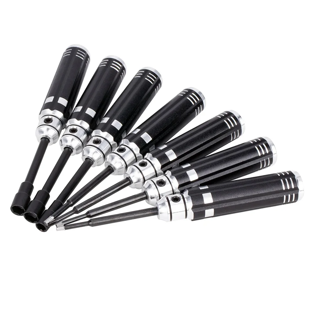 Steel Short Handle Nut Driver Hex Screwdriver Tools Kit 7Pcs for 1/18 1/24 Rc Mini Crawler Car Trax Trx4m Axial Scx24 Fms Fcx24
Steel Short Handle Nut Driver Hex Screwdriver Tools Kit 7Pcs for 1/18 1/24 Rc Mini Crawler Car Trax Trx4m Axial Scx24 Fms Fcx24