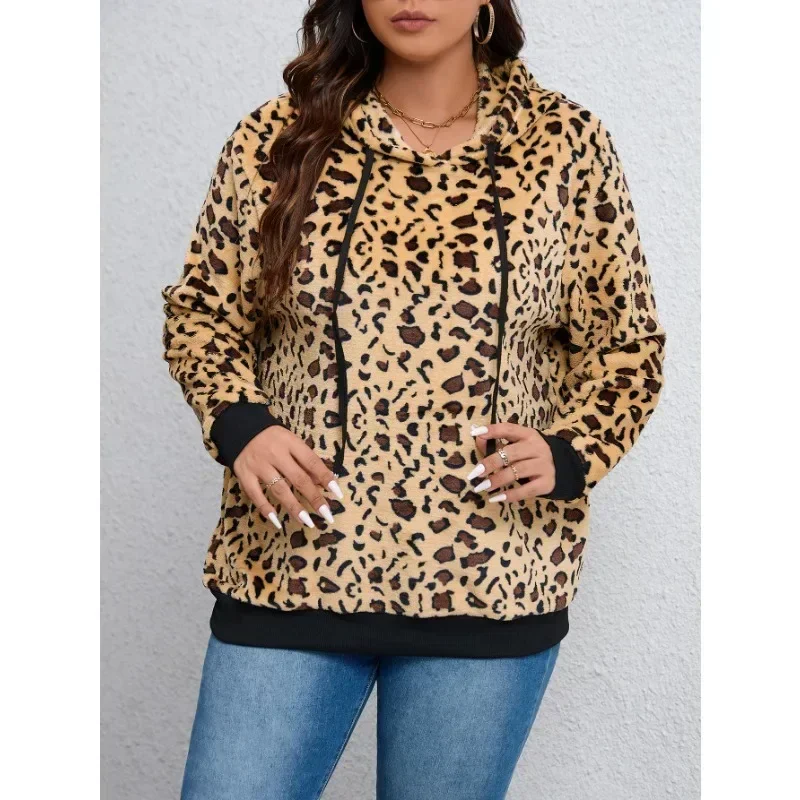 Plus Size 1XL-5XL New Summer Women's Long Sleeve Temperament Hooded Tops Ladies Leopard Print Long Sleeved Hooded Top
Plus Size 1XL-5XL New Summer Women's Long Sleeve Temperament Hooded Tops Ladies Leopard Print Long Sleeved Hooded Top