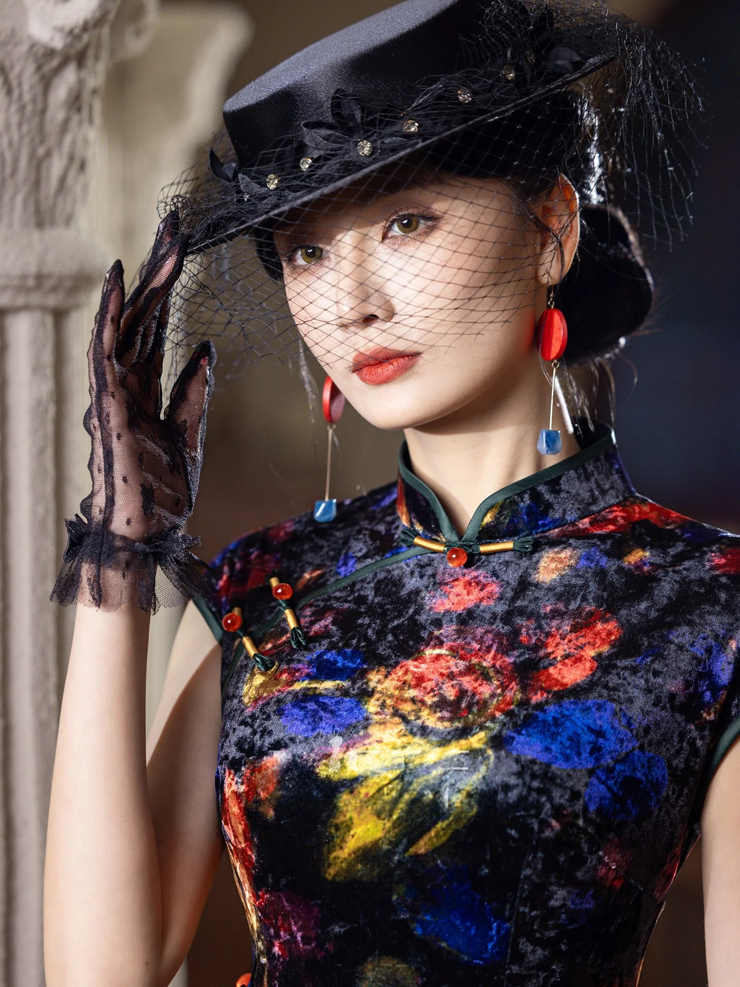 Ele Vintage Hong Kong Sle Velvet Qipao Long Dr for Performances And ows Suitable for Ages 35 And above
Ele Vintage Hong Kong Sle Velvet Qipao Long Dr for Performances And ows Suitable for Ages 35 And above