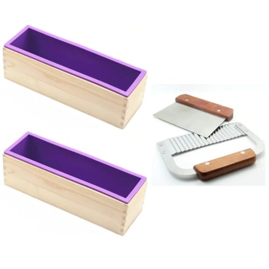Pcs Flexible Rectangular Soap Loaf Mold Wood Box for 4oz Soap Making Supplies with Stainless Steel Wavy and Straight Soap Mold
Pcs Flexible Rectangular Soap Loaf Mold Wood Box for 4oz Soap Making Supplies with Stainless Steel Wavy and Straight Soap Mold