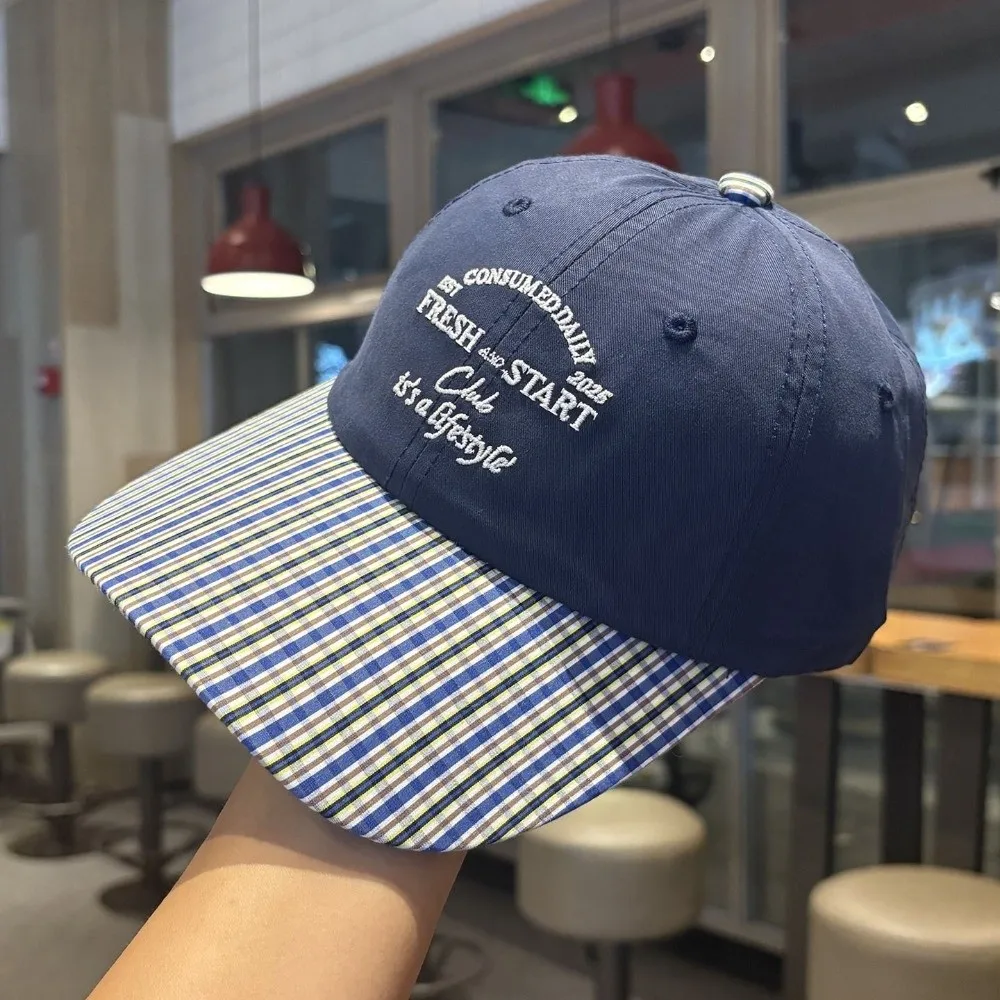 Trendy Korean Baseball Hat Spring Summer Letter Embroidery Peaked Cap Plaid Visor Snapback Cap Girls
Trendy Korean Baseball Hat Spring Summer Letter Embroidery Peaked Cap Plaid Visor Snapback Cap Girls
