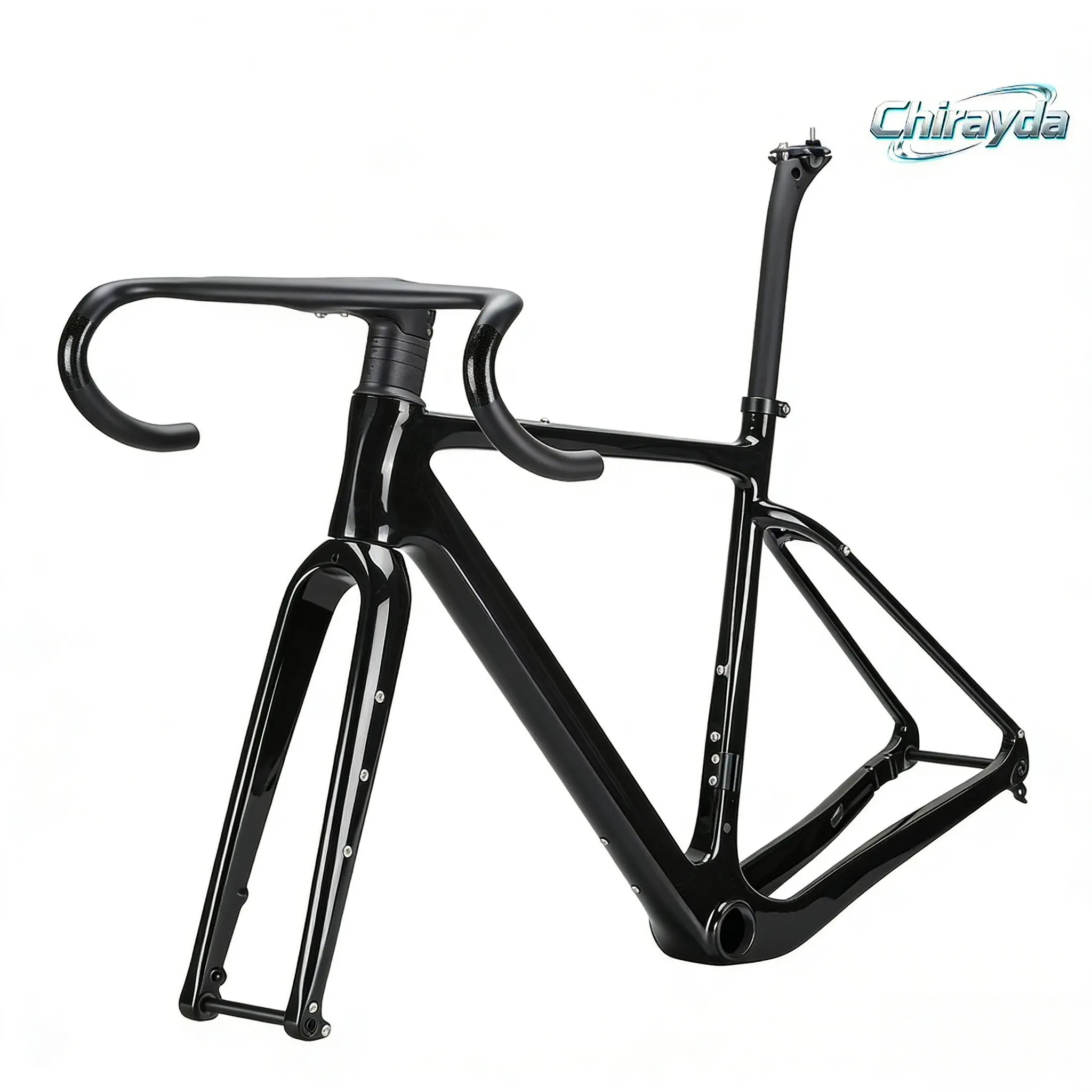 Chirayda 2025 NEW T1100 Toray Carbon Gravel Bike Frame Disc Brake Compatible 700x45c Tires Size 49-58 For cm Lightweight 1223g
Chirayda 2025 NEW T1100 Toray Carbon Gravel Bike Frame Disc Brake Compatible 700x45c Tires Size 49-58 For cm Lightweight 1223g