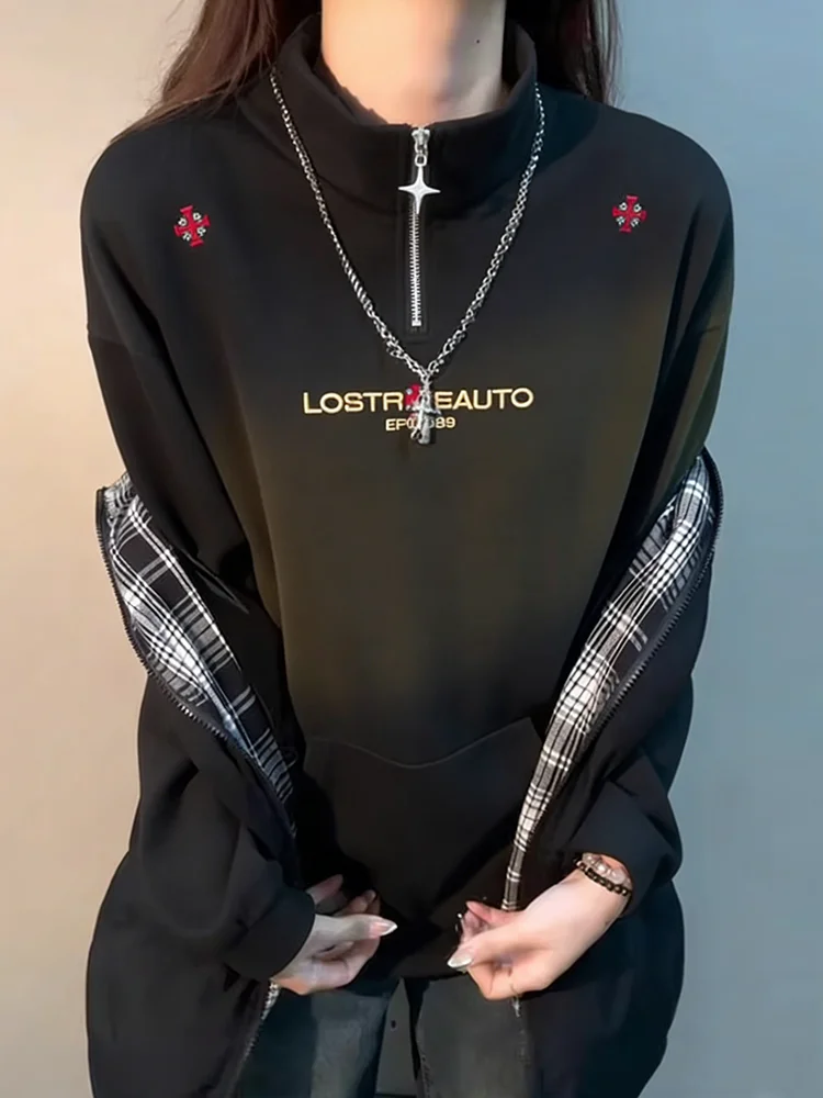 American Style Embroidered Stand Collar Sweatshirt Men's Spring Autumn Trendy High Street Couple Base Shirt Cleanfit Jacket
American Style Embroidered Stand Collar Sweatshirt Men's Spring Autumn Trendy High Street Couple Base Shirt Cleanfit Jacket