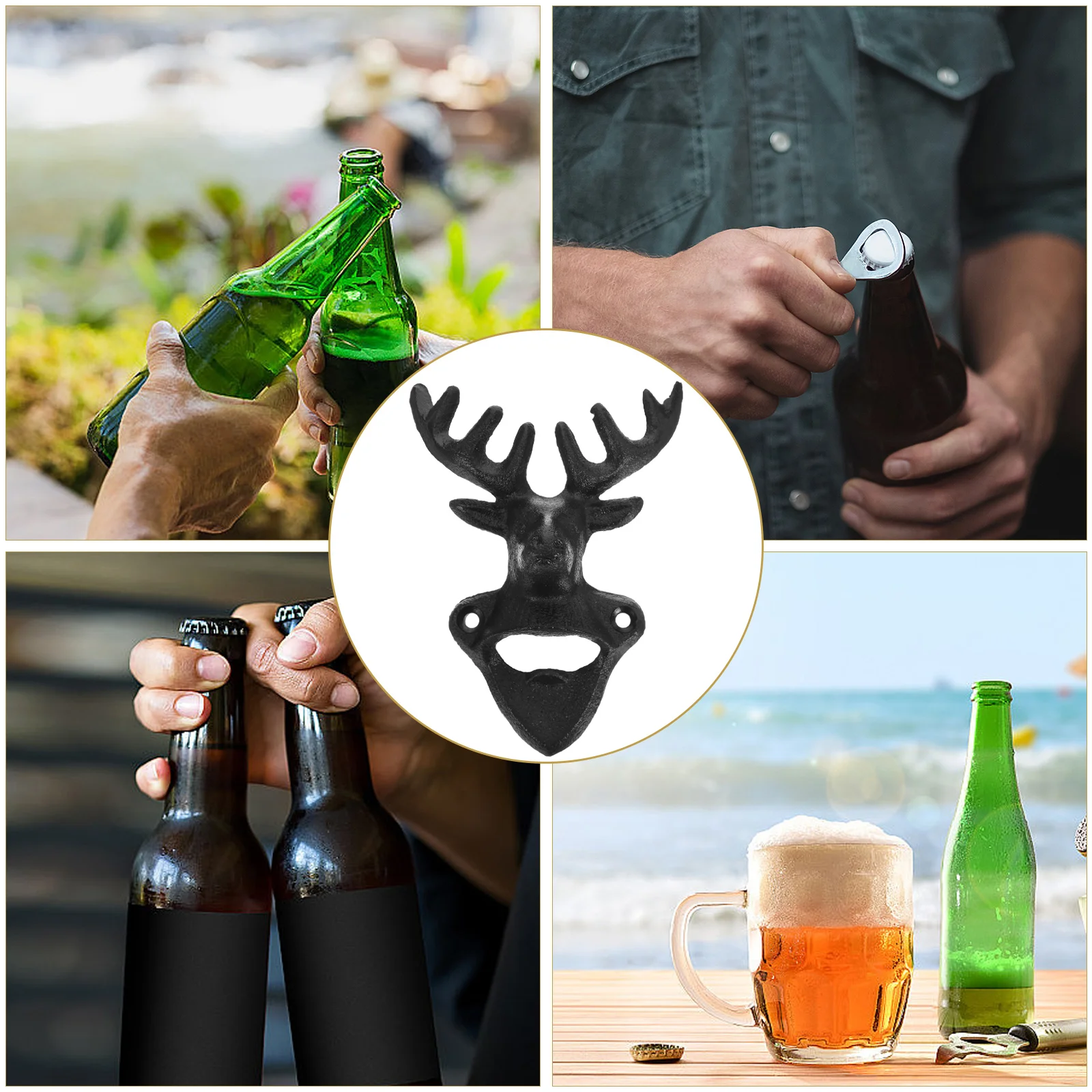 Wall Mounted Opener Beer Bottle Opener Vintage Deer Antler Shape Portable Beer Lid Openers Metal Bar Tools Wear Resistant
Wall Mounted Opener Beer Bottle Opener Vintage Deer Antler Shape Portable Beer Lid Openers Metal Bar Tools Wear Resistant