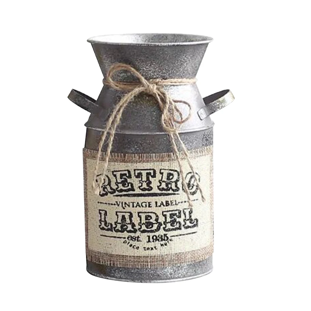 Rustic Iron Vase for Flowers Distressed Style Vintage Garden Decoration Small Size Tabletop Artificial Plants Bucket
Rustic Iron Vase for Flowers Distressed Style Vintage Garden Decoration Small Size Tabletop Artificial Plants Bucket