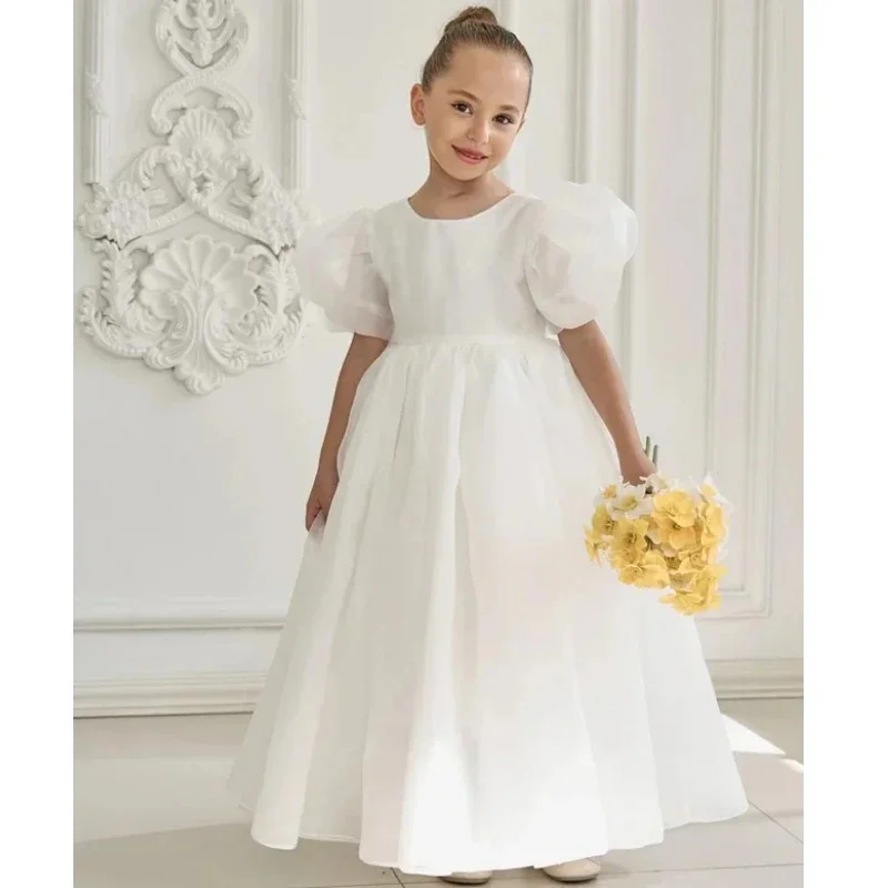 Customized Ivory Flower Girl Dresses For Wedding Short Sleeves A-Line Simple Child First Communion Formal Events Banquet Gown
Customized Ivory Flower Girl Dresses For Wedding Short Sleeves A-Line Simple Child First Communion Formal Events Banquet Gown