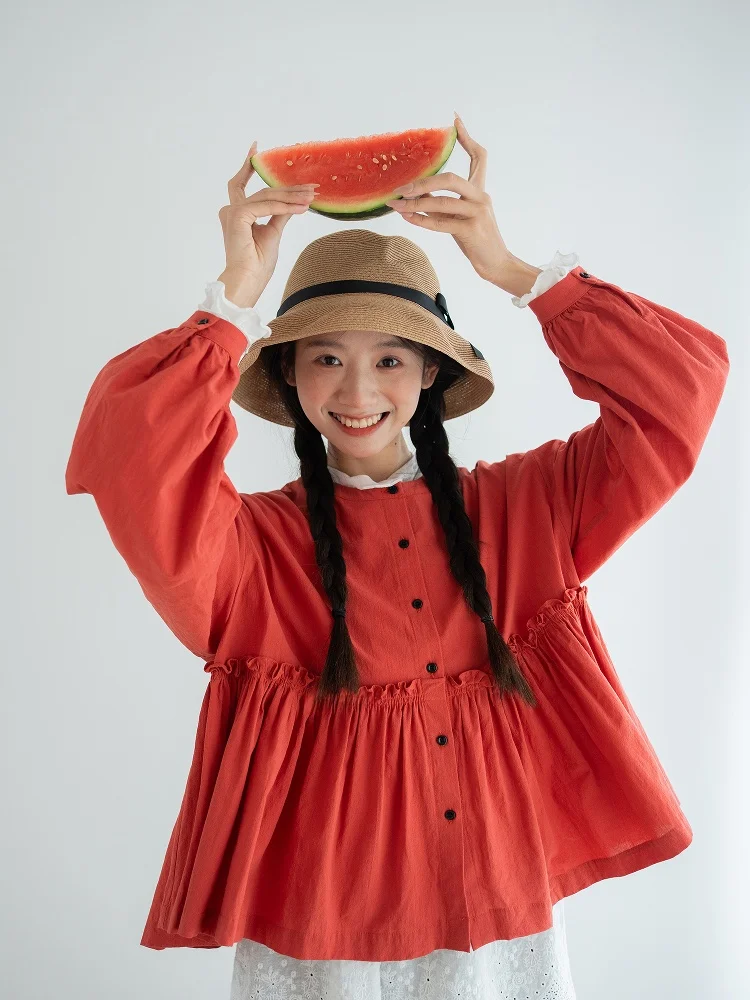 Autumn Faion Plant Series Orange Red irt Doll Carrot Cotton Long Sve round Ne Warm Top for ort Women Spring Wear
Autumn Faion Plant Series Orange Red irt Doll Carrot Cotton Long Sve round Ne Warm Top for ort Women Spring Wear