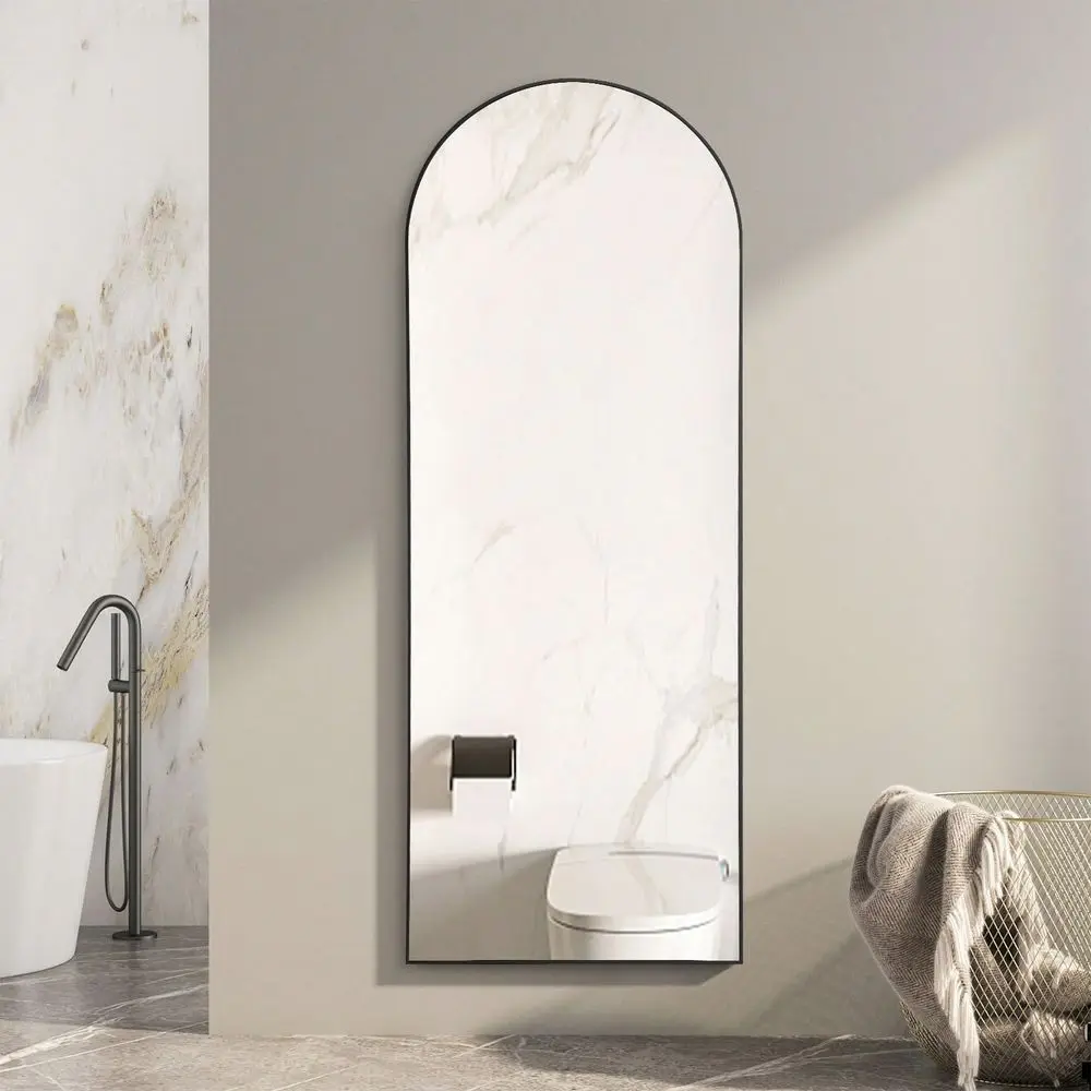 Arched Full Length Mirror 64 X21 For Bedroom, Full Body Mirror With Stand, Hanging Or Leaning For Wall, Aluminum Alloy Thin Fra
Arched Full Length Mirror 64 X21 For Bedroom, Full Body Mirror With Stand, Hanging Or Leaning For Wall, Aluminum Alloy Thin Fra