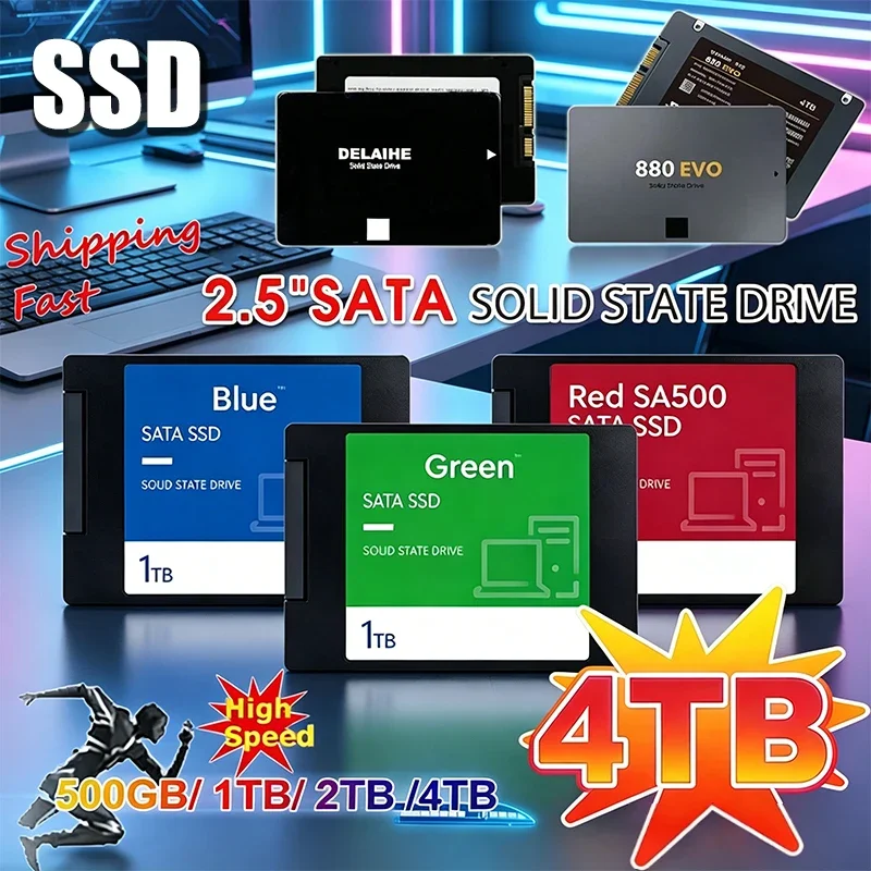 2026 Hard Drive 1 to 2 to High Speed SSD Hard Drive, SATA3 2.5 Inch Internal SSD Drive 4 to TLC 500 Mbps for Laptop and Desktop
2026 Hard Drive 1 to 2 to High Speed SSD Hard Drive, SATA3 2.5 Inch Internal SSD Drive 4 to TLC 500 Mbps for Laptop and Desktop
