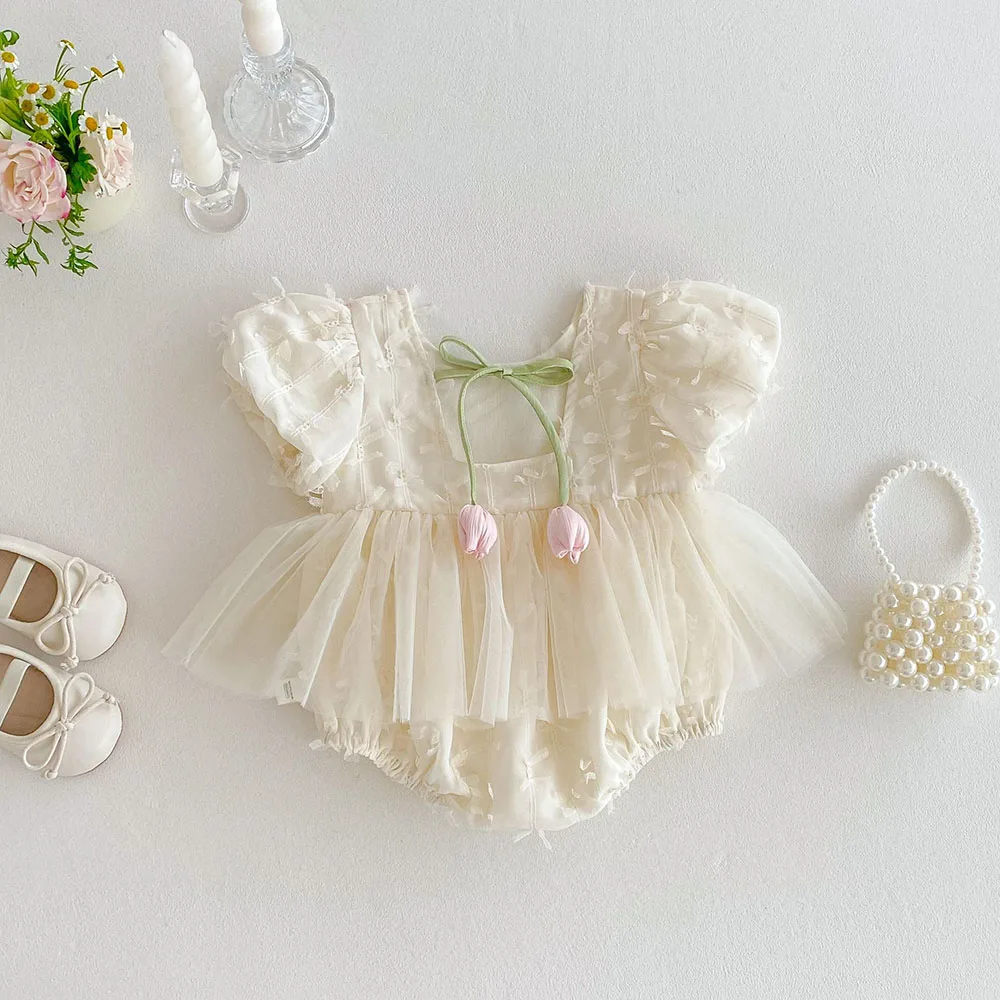 2025 Summer New Baby Girls Bodysuits Tulip Mesh One Piece Short Sleeve Infant Girls Outfit
2025 Summer New Baby Girls Bodysuits Tulip Mesh One Piece Short Sleeve Infant Girls Outfit