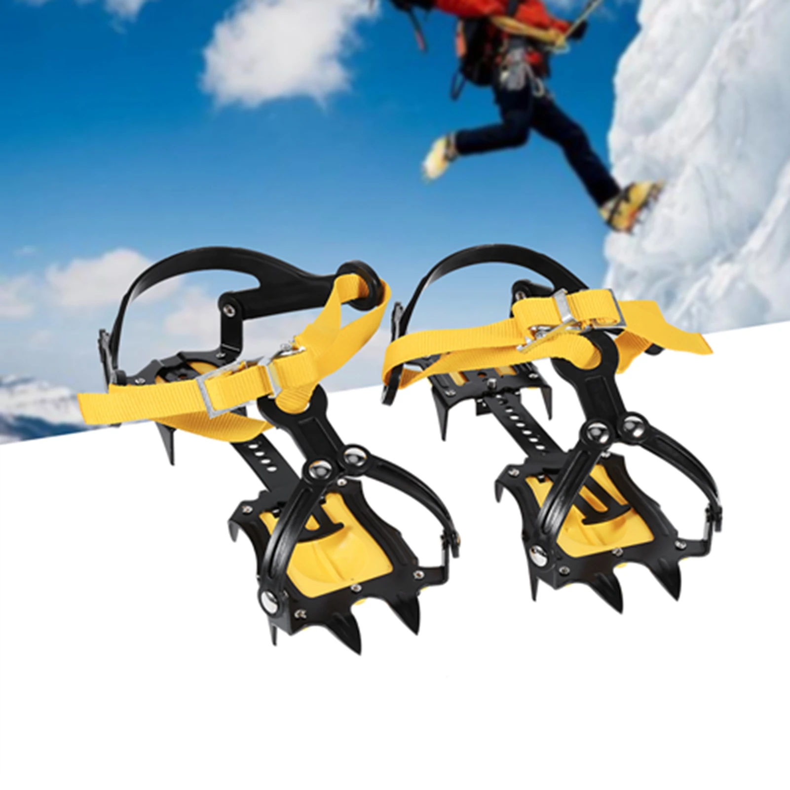1 Pair Of 10-teeth Crampons Strap Binding Type Ice Grips Slip Resistant Cleats For Hiking Anti Slip Spike Ice Ice Spikes
1 Pair Of 10-teeth Crampons Strap Binding Type Ice Grips Slip Resistant Cleats For Hiking Anti Slip Spike Ice Ice Spikes