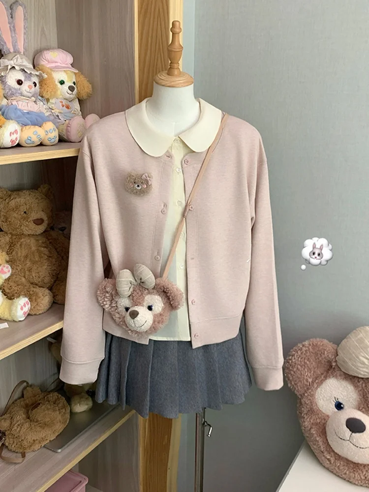 Розовый свитшот Sweet Girl Feel round Ne, джатовый кукольный воротник, плиссированная юбка, осенний комплект футболок, женская мода
Розовый свитшот Sweet Girl Feel round Ne, джатовый кукольный воротник, плиссированная юбка, осенний комплект футболок, женская мода