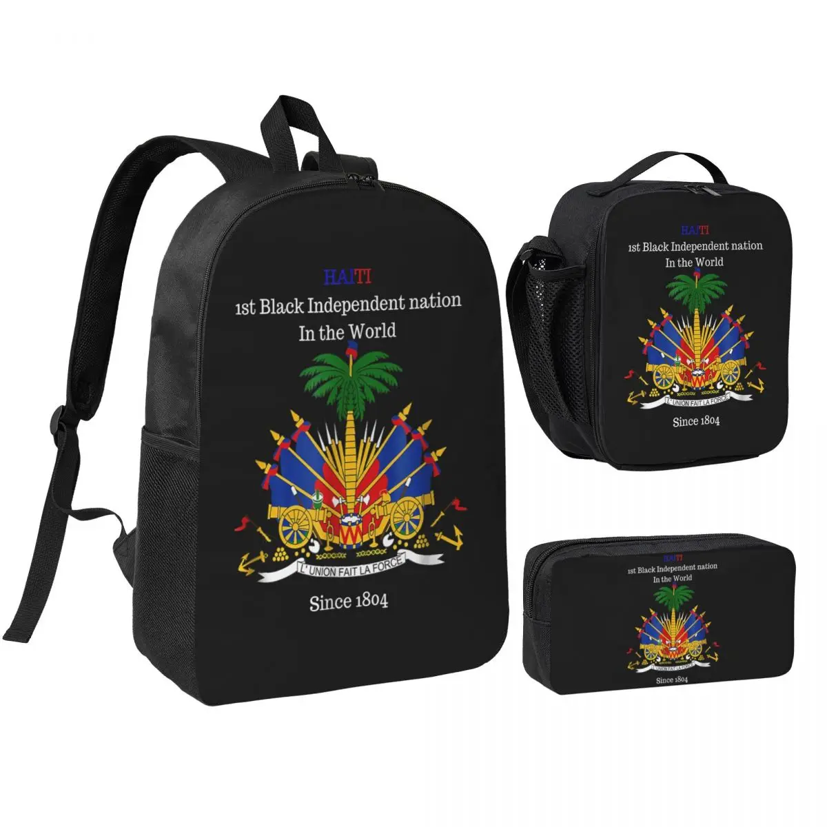 Haitian Flag Backpack Student Boys Girls BookBag School Bag Computer Shoulder Bags 3ps Insulated Lunch Bag Pencil Case
Haitian Flag Backpack Student Boys Girls BookBag School Bag Computer Shoulder Bags 3ps Insulated Lunch Bag Pencil Case