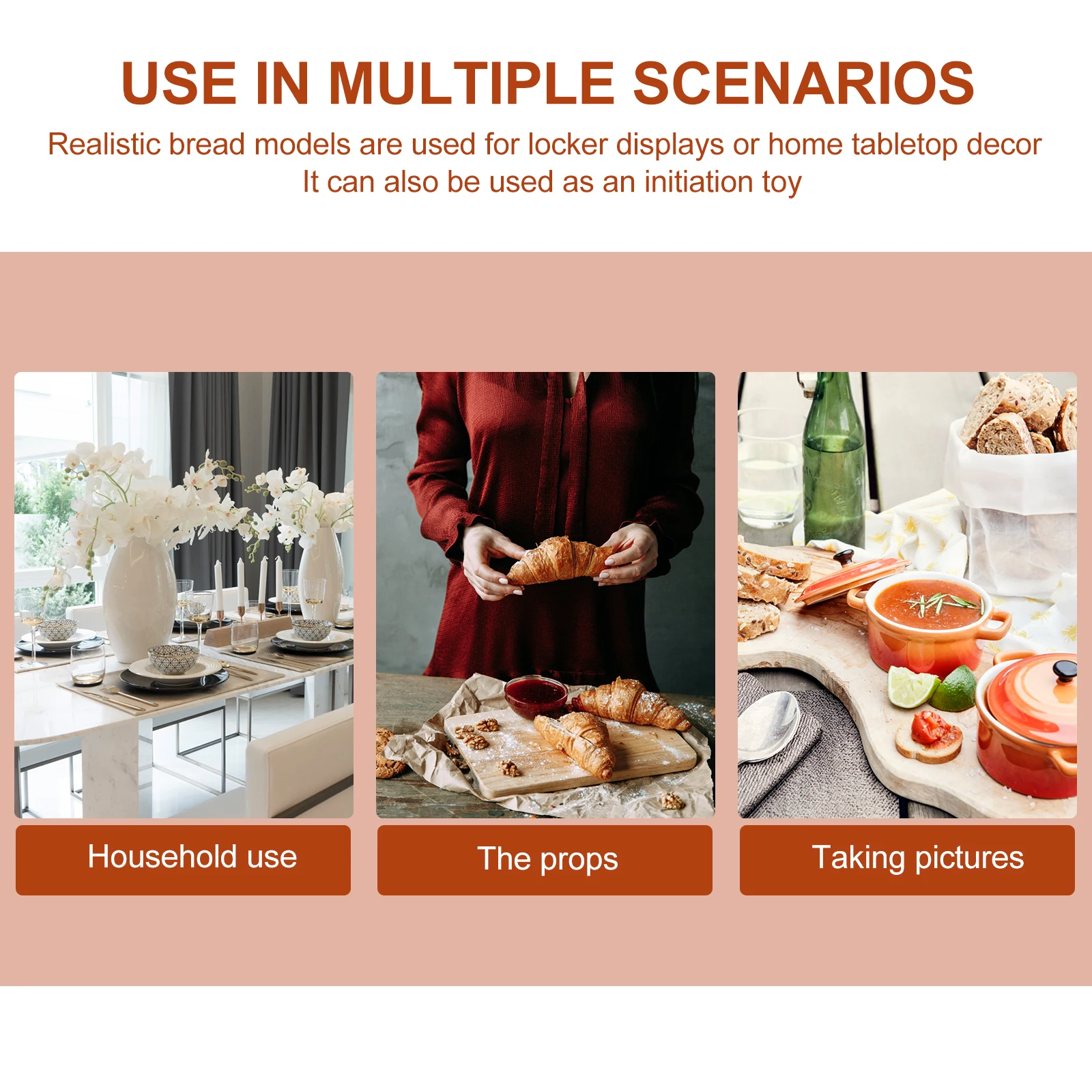 Wedding Bread Ornaments Realistic Fake Bread Decor PU Material Training Kindergarten Hotel Props Safe Kids Playbread Model
Wedding Bread Ornaments Realistic Fake Bread Decor PU Material Training Kindergarten Hotel Props Safe Kids Playbread Model