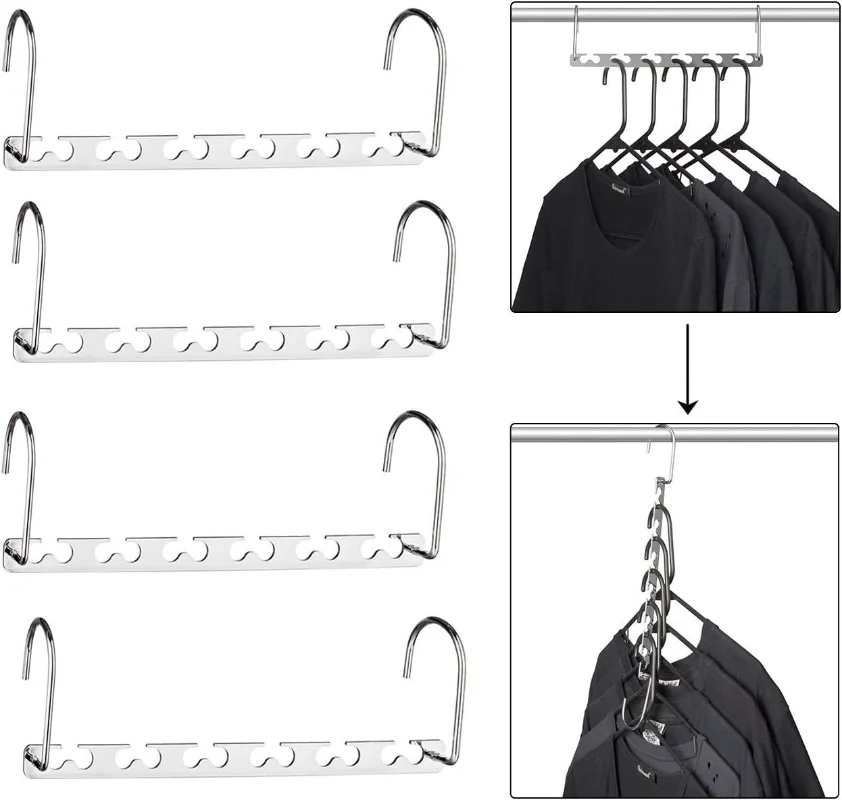 Magic Clothes Hanger Wardrobe Organiser Hook Design Saving Clothes Hanger Holder Multiple Clothes Hangers -Slip Clips ,Socks
Magic Clothes Hanger Wardrobe Organiser Hook Design Saving Clothes Hanger Holder Multiple Clothes Hangers -Slip Clips ,Socks