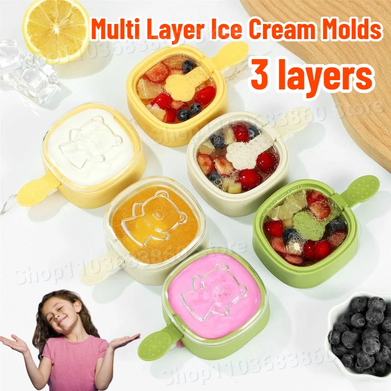Multi Layer Ice Cream Molds Creative Popsicle Making Tray Food Grade Reusable Includes Sticks Easy Release Home & Kitchen Supply
Multi Layer Ice Cream Molds Creative Popsicle Making Tray Food Grade Reusable Includes Sticks Easy Release Home & Kitchen Supply