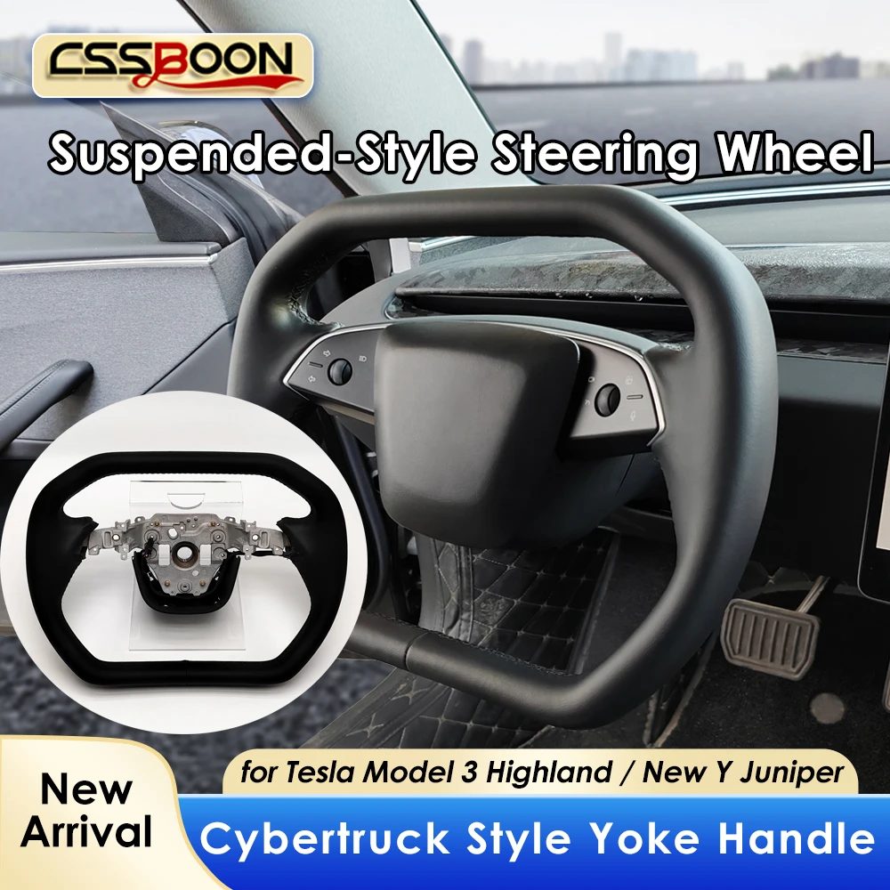 Cybertruck Suspended Style Yoke Steering Wheel for Tesla Model Y Juniper Model 3 Highland 2025 Turn Handle Heated Black White
Cybertruck Suspended Style Yoke Steering Wheel for Tesla Model Y Juniper Model 3 Highland 2025 Turn Handle Heated Black White