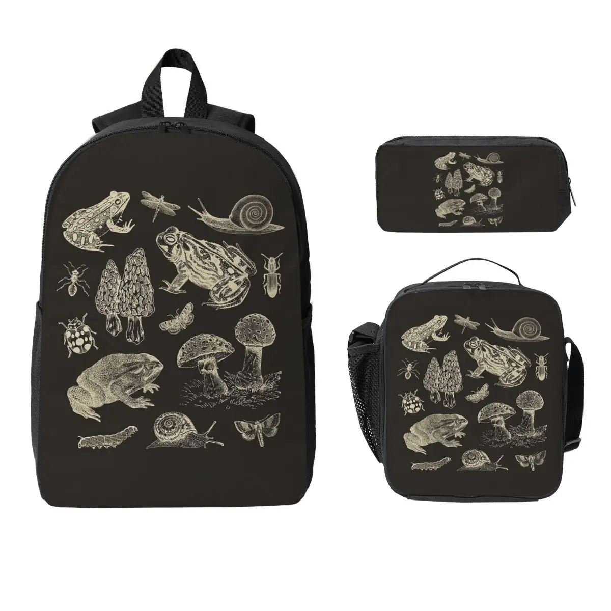 Frog, Mushroom, Snail, And Moth Insects Backpack BookBag School Bag Laptop Shoulder Bags 3ps Insulated Lunch Bag Pencil Case
Frog, Mushroom, Snail, And Moth Insects Backpack BookBag School Bag Laptop Shoulder Bags 3ps Insulated Lunch Bag Pencil Case