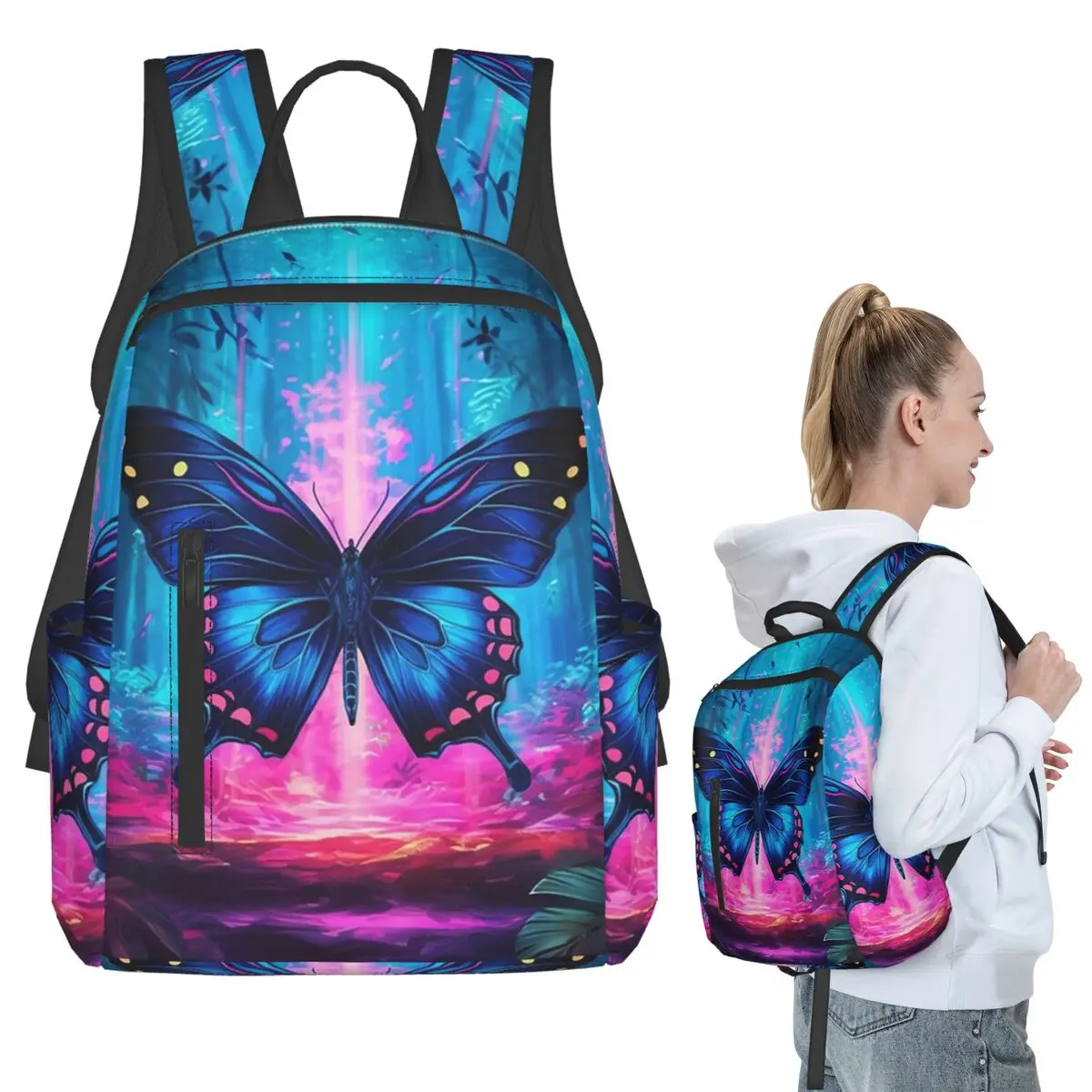 Vibrant Butterfly In Forest Backpack Student BookBag Kids School Bag Laptop Shoulder Bags Men Women
Vibrant Butterfly In Forest Backpack Student BookBag Kids School Bag Laptop Shoulder Bags Men Women