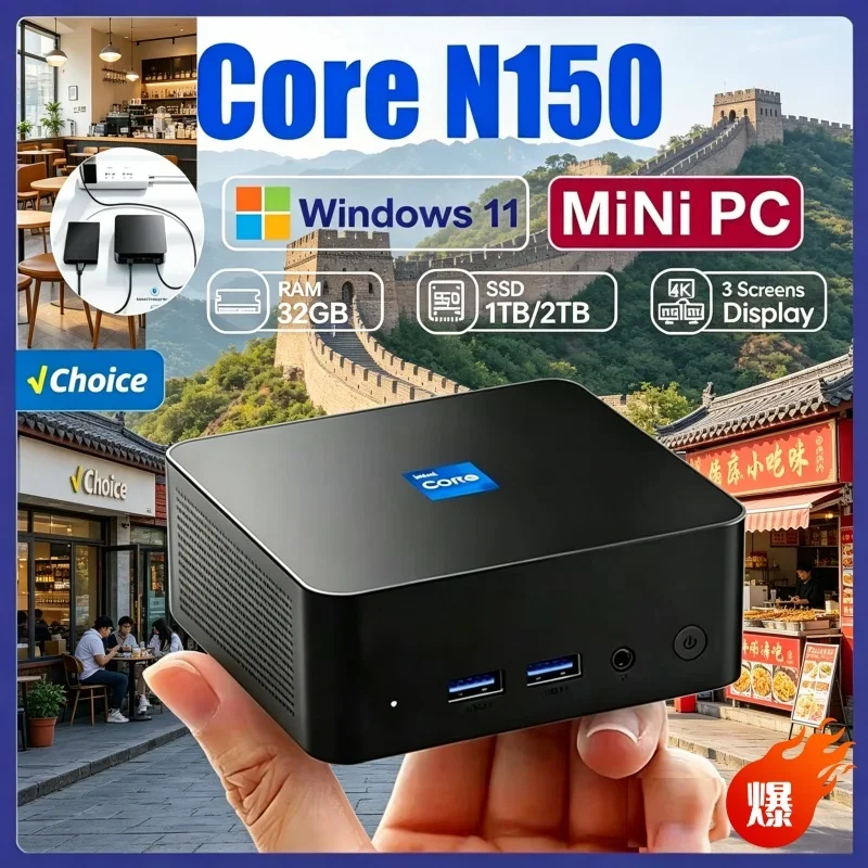 Sagacious 2026 Core N150 MINI PC Windows 11 Pro Insignificant Zenith Pocket Work Hub RAM 1TB SSD WIFI 6 BT5.2 4K HD Mini
Sagacious 2026 Core N150 MINI PC Windows 11 Pro Insignificant Zenith Pocket Work Hub RAM 1TB SSD WIFI 6 BT5.2 4K HD Mini