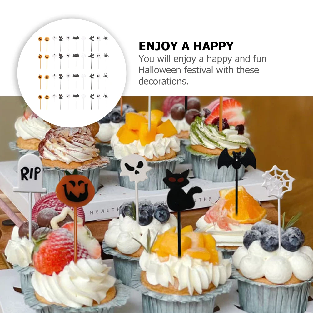 40 Pcs Cake Decorations Halloween Party Dessert Picks Lightweight Plastic Cupcake Toothpick Inserts Craftsmanship Fine Structure
40 Pcs Cake Decorations Halloween Party Dessert Picks Lightweight Plastic Cupcake Toothpick Inserts Craftsmanship Fine Structure