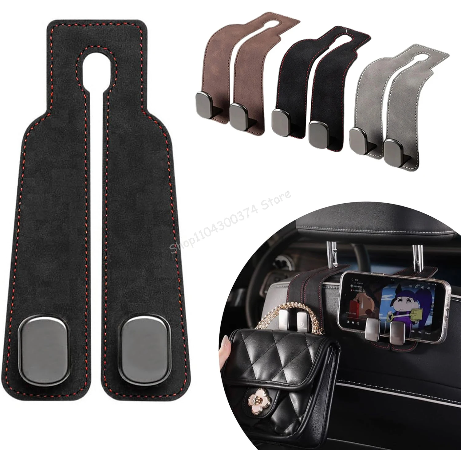 2 in 1 Car Rear Seat Back Hooks Headrest Hook Hanger Handbag Clip Universal Double Hooks Holder Storage Car Interior Accessories
2 in 1 Car Rear Seat Back Hooks Headrest Hook Hanger Handbag Clip Universal Double Hooks Holder Storage Car Interior Accessories