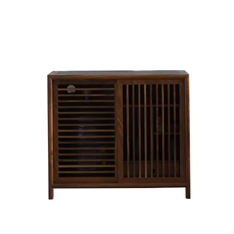 New Chinese tea cabinet, black walnut tea table side cabinet, multi-functional storage storage boiling water cabinet
New Chinese tea cabinet, black walnut tea table side cabinet, multi-functional storage storage boiling water cabinet