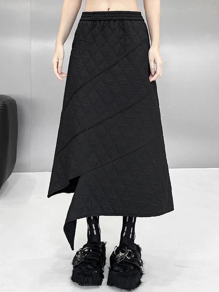 Dark Style Fashionable Diamond Pattern Cotton A-Line Skirt Slimming Long High Waist Half Body Skirt for Women Autumn Winter
Dark Style Fashionable Diamond Pattern Cotton A-Line Skirt Slimming Long High Waist Half Body Skirt for Women Autumn Winter
