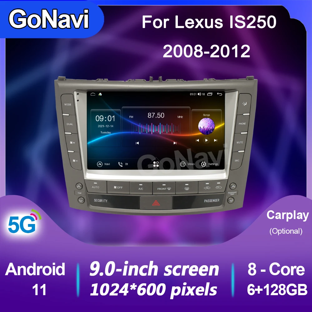 Автомобильное радио GoNavi для Lexus IS250 2008-2012 Android GPS навигация мультимедийный плеер аудио стерео приемник головное устройство BT WIFI
Автомобильное радио GoNavi для Lexus IS250 2008-2012 Android GPS навигация мультимедийный плеер аудио стерео приемник головное устройство BT WIFI