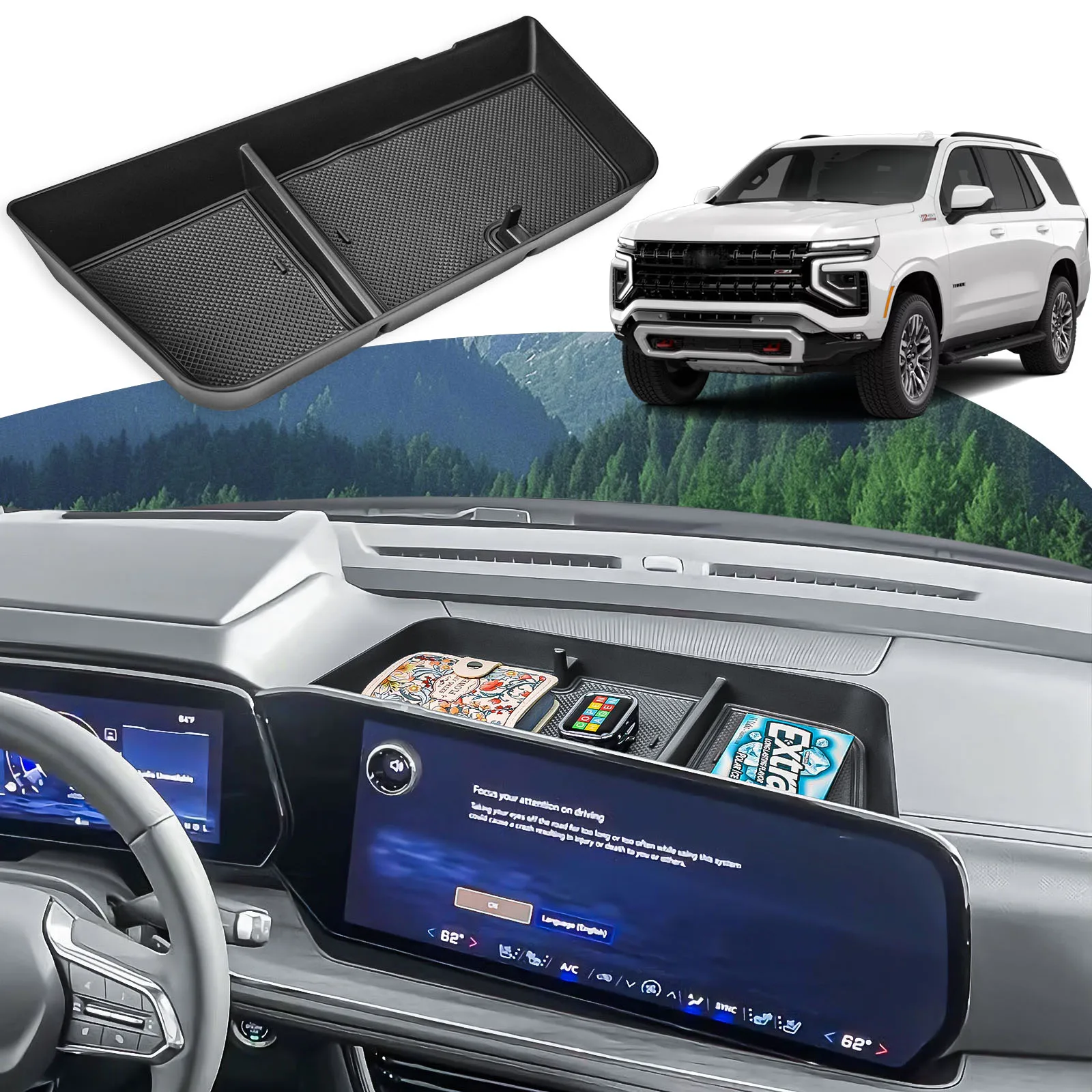Center Console Organizer Dashboard Tray Storage Box For 2025 Chevy Suburban Tahoe 17.7-inch Touch Behind Screen Dash Board Box
Center Console Organizer Dashboard Tray Storage Box For 2025 Chevy Suburban Tahoe 17.7-inch Touch Behind Screen Dash Board Box