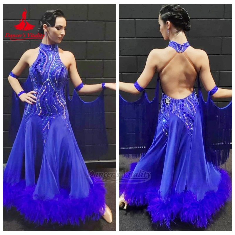 Платье для бальных танцев без рукавов с высоким воротником и открытой спиной для взрослых, женское платье для вальса, фокстрота, профессиональная одежда, жизненность танцора
Платье для бальных танцев без рукавов с высоким воротником и открытой спиной для взрослых, женское платье для вальса, фокстрота, профессиональная одежда, жизненность танцора