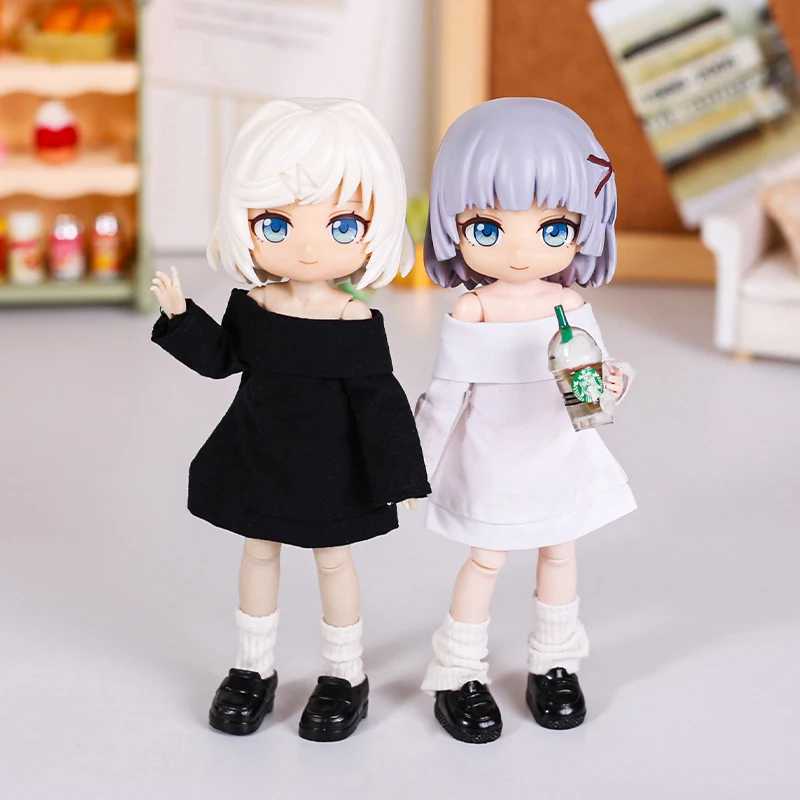 Новое поступление 1/6, одежда для кукол BJD, модное черно-белое платье с открытыми плечами для Obitsu11 Ob11, 17 см, одежда для кукол
Новое поступление 1/6, одежда для кукол BJD, модное черно-белое платье с открытыми плечами для Obitsu11 Ob11, 17 см, одежда для кукол