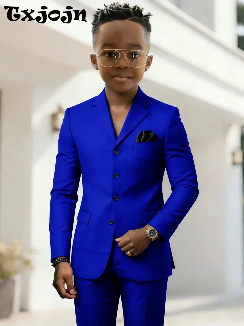 Stylish Boys Formal Suits 2 Pieces Jacket Pants Wedding Guest Clothes Handsome Notched Lapel Kids Slim Fit Suit Set For Birthday
Stylish Boys Formal Suits 2 Pieces Jacket Pants Wedding Guest Clothes Handsome Notched Lapel Kids Slim Fit Suit Set For Birthday