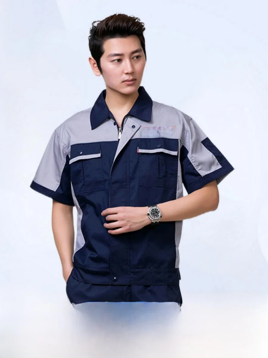 Men's Summer ort Sve Work orm Set Car Repair Maintenance Clothing Moisture ng Cotton Polyester Workwear
Men's Summer ort Sve Work orm Set Car Repair Maintenance Clothing Moisture ng Cotton Polyester Workwear