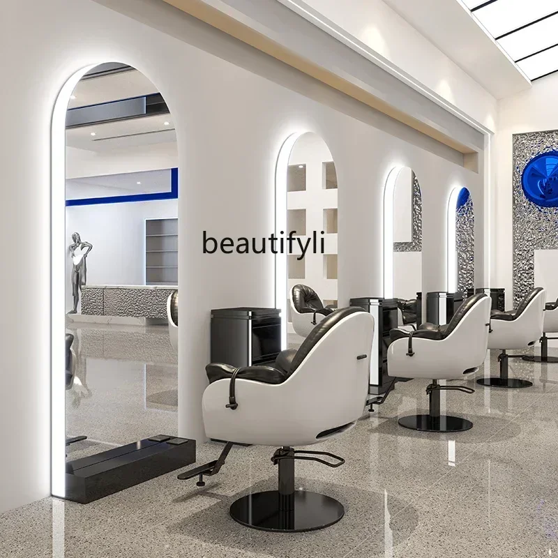 Barber Shop Mirror for Hair Salon Hairdressing Dressing Table Floor Stainless Steel Hair Cutting Full-Length Mirror with Light
Barber Shop Mirror for Hair Salon Hairdressing Dressing Table Floor Stainless Steel Hair Cutting Full-Length Mirror with Light