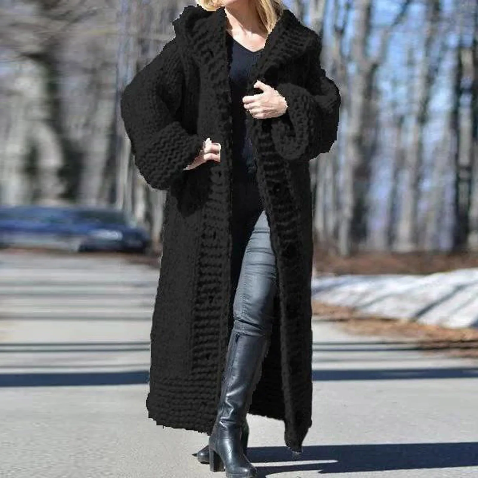 Knit Long Sweater Coat Women Casual Solid Plus Size Long Sleeve Cardigan Button Women's Floor Length Jumper Overcoat Women
Knit Long Sweater Coat Women Casual Solid Plus Size Long Sleeve Cardigan Button Women's Floor Length Jumper Overcoat Women