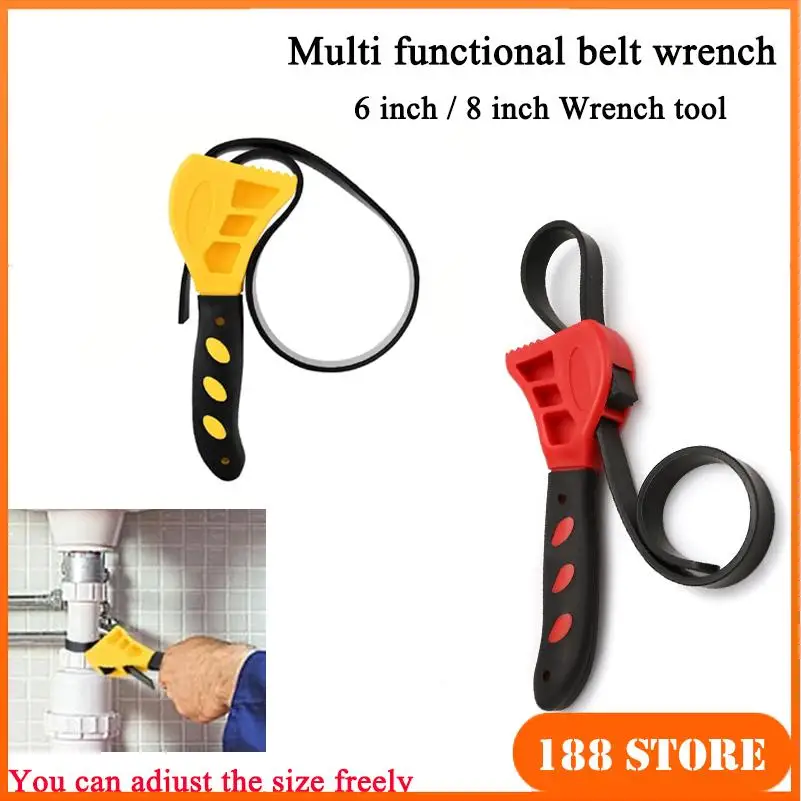 Регулируемый ременной ключ, 6-8 дюймов, для сантехнических работ, резиновый ременной ключ, ключ для труб и фильтров воды/масла для сантехников
Регулируемый ременной ключ, 6-8 дюймов, для сантехнических работ, резиновый ременной ключ, ключ для труб и фильтров воды/масла для сантехников