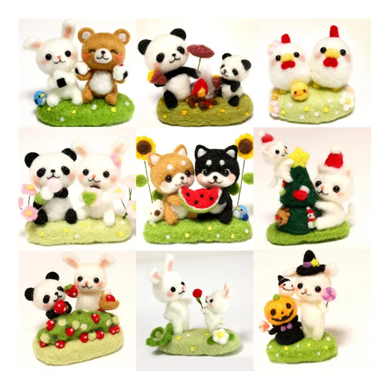 Творческий Набор для вышивания шерсти с маленькими животными, шерстяной войлок, игла для валяния, искусственное рукоделие, идея для подарка «сделай сам»
Творческий Набор для вышивания шерсти с маленькими животными, шерстяной войлок, игла для валяния, искусственное рукоделие, идея для подарка «сделай сам»