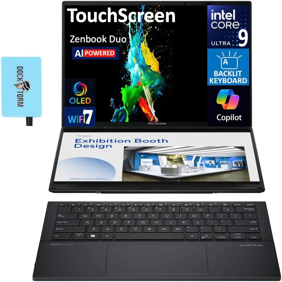 Ноутбук-трансформер Asus Zenbook Duo 2-в-1 с ИИ, 14.0-дюймовым сенсорным OLED-дисплеем WUXGA (Intel Ultra 9-285H, 32 ГБ LPDDR5X, 4 ТБ PCIe SSD)
Ноутбук-трансформер Asus Zenbook Duo 2-в-1 с ИИ, 14.0-дюймовым сенсорным OLED-дисплеем WUXGA (Intel Ultra 9-285H, 32 ГБ LPDDR5X, 4 ТБ PCIe SSD)