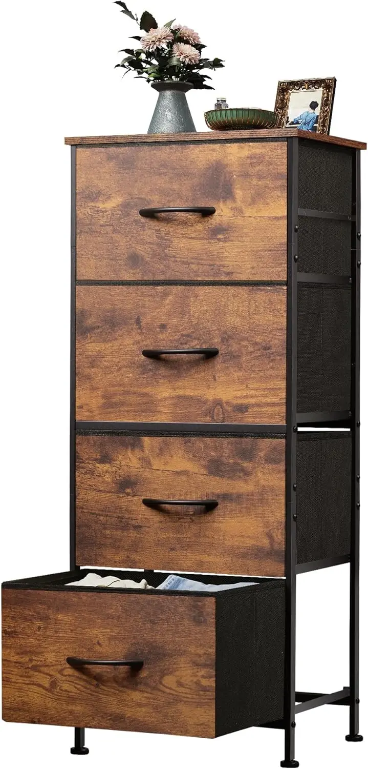 Dresser with 4 Drawers, Fabric Storage Tower, Organizer Unit for Bedroom, Hallway, Entryway, Closets, Sturdy Steel Frame
Dresser with 4 Drawers, Fabric Storage Tower, Organizer Unit for Bedroom, Hallway, Entryway, Closets, Sturdy Steel Frame