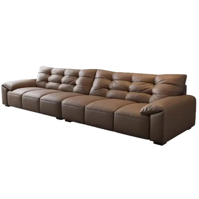 Elephant ear leather sofa small apartment Italian minimalist high-end leather art straight row sofa
Elephant ear leather sofa small apartment Italian minimalist high-end leather art straight row sofa