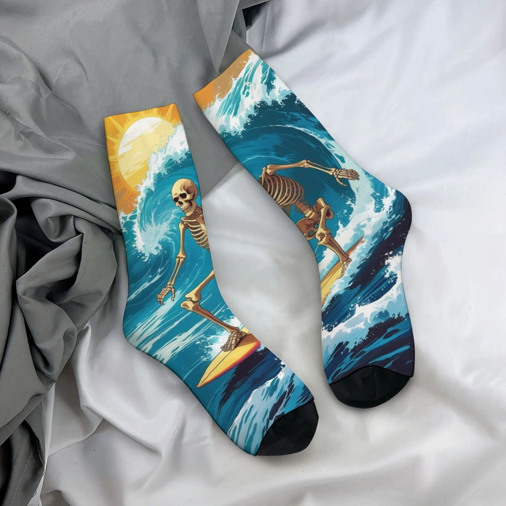 Retro Aesthetics Skeleton Surfing Men's Socks Funny Happy Hip-hop Style Casual Sports Socks Breathable Non-slip Elastic Socks
Retro Aesthetics Skeleton Surfing Men's Socks Funny Happy Hip-hop Style Casual Sports Socks Breathable Non-slip Elastic Socks