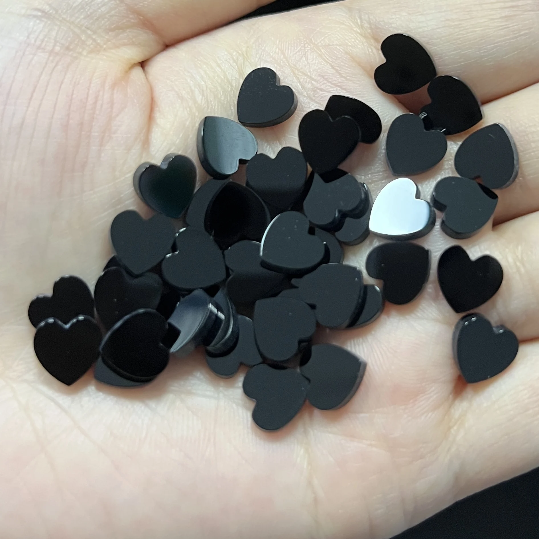 100PCS/Lot Heart Cut Black Onyx 6x6mm-12x12mm Natural Agate Gemstone For DIY Jewelry Making
100PCS/Lot Heart Cut Black Onyx 6x6mm-12x12mm Natural Agate Gemstone For DIY Jewelry Making