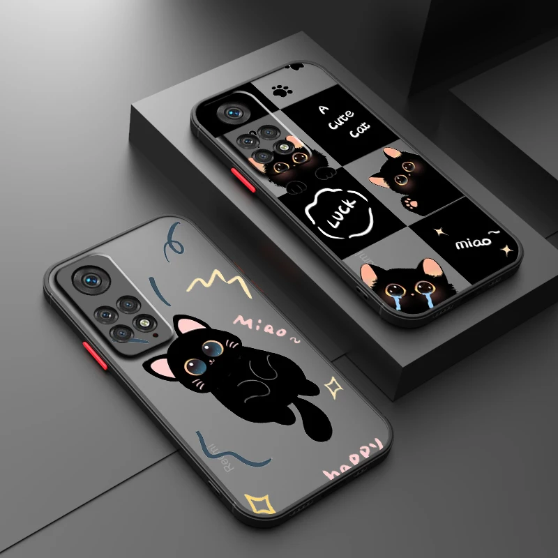 Black Cat Cartoon Cute Fashion Frosted Translucent For Redmi Note 13 12 12S 12T 11 11T 11E 10 10S 9 Pro Plus 5G Back Phone Case
Black Cat Cartoon Cute Fashion Frosted Translucent For Redmi Note 13 12 12S 12T 11 11T 11E 10 10S 9 Pro Plus 5G Back Phone Case