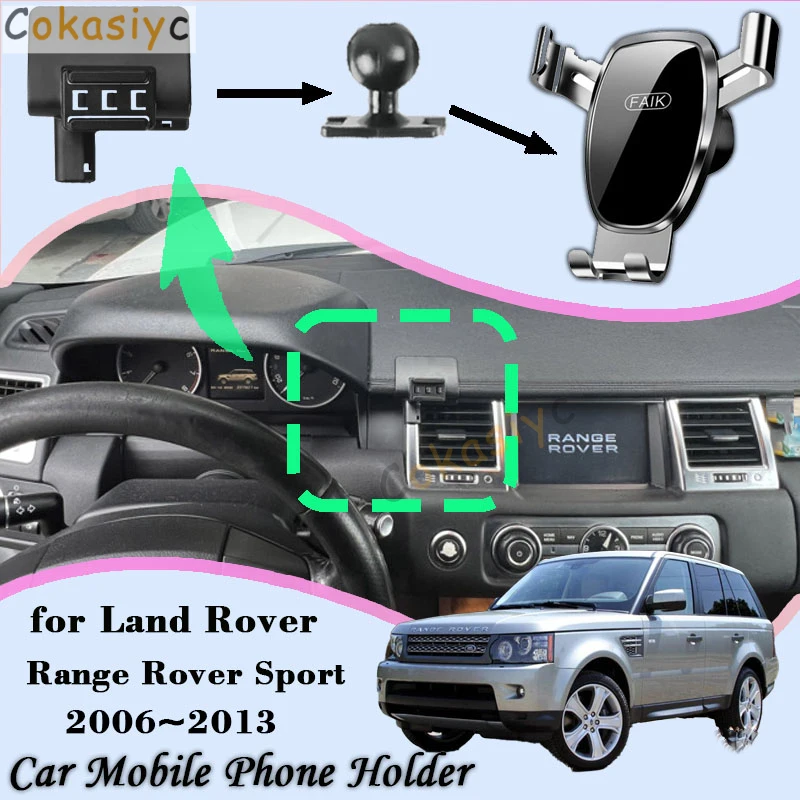 Автомобильное крепление для Land Rover Range Rover Sport L320 2006 ~ 2013 с вентиляционным отверстием, автомобильный держатель, кронштейн, гравитационная подставка, аксессуары
Автомобильное крепление для Land Rover Range Rover Sport L320 2006 ~ 2013 с вентиляционным отверстием, автомобильный держатель, кронштейн, гравитационная подставка, аксессуары