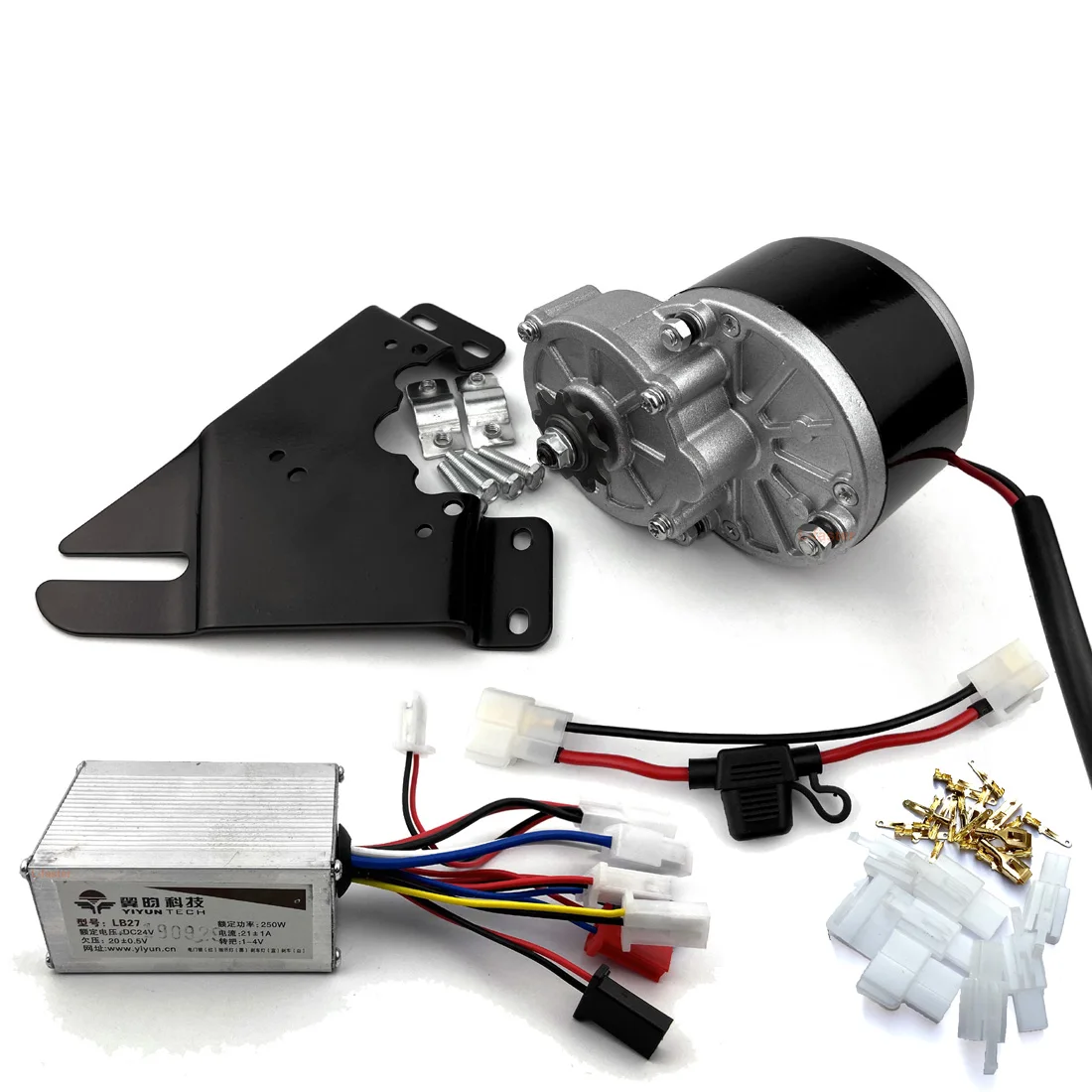 24V/36V 250W Brushed Motor for Electric Bike with Controller and Fuse
24V/36V 250W Brushed Motor for Electric Bike with Controller and Fuse